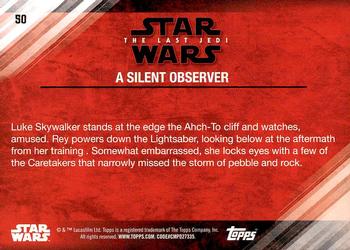 2018 Topps Star Wars The Last Jedi Series 2 #50 A Silent Observer Back