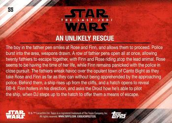 2018 Topps Star Wars The Last Jedi Series 2 #55 An Unlikely Rescue Back