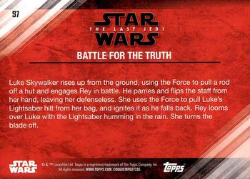2018 Topps Star Wars The Last Jedi Series 2 #57 Battle for the Truth Back