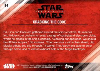 2018 Topps Star Wars The Last Jedi Series 2 #64 Cracking the Code Back