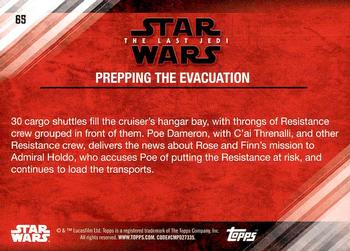 2018 Topps Star Wars The Last Jedi Series 2 #65 Prepping the Evacuation Back