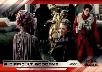 2018 Topps Star Wars The Last Jedi Series 2 #69 A Difficult Goodbye Front