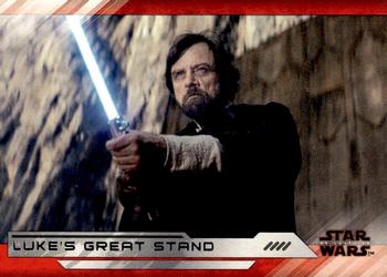 2018 Topps Star Wars The Last Jedi Series 2 #97 Luke's Great Stand Front