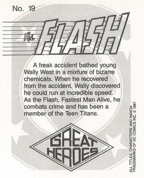 1987 DC Comics Backing Board Cards #19 Flash Back