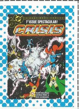 1987 DC Comics Backing Board Cards #38 Crisis on Infinite Earths #1 Front