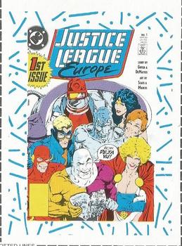 1989 DC Comics Backing Board Cards #50 Justice League Europe #1 Front