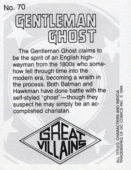 1989 DC Comics Backing Board Cards #70 Gentleman Ghost Back