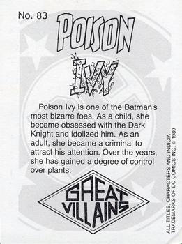 1989 DC Comics Backing Board Cards #83 Poison Ivy Back