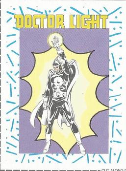 1989 DC Comics Backing Board Cards #95 Dr. Light Front