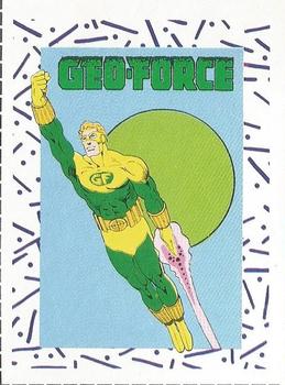 1989 DC Comics Backing Board Cards #113 Geo-Force Front