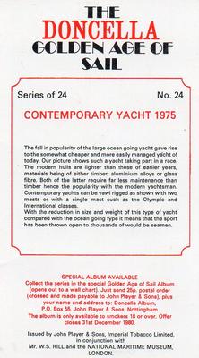 1978 Doncella The Golden Age of Sail #24 Contemporary Yacht 1975 Back