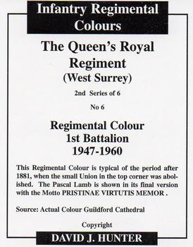 2012 Regimental Colours : The Queen's Royal Regiment (West Surrey) 2nd Series #6 Regimental Colour 1st Battalion 1947-1960 Back