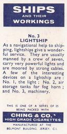 1961 Ching Ships and Their Workings #3 Lightship Back