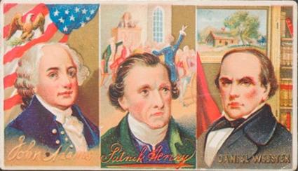1888 W. Duke, Sons & Co. Great Americans (N112) #NNO John Adams / Patrick Henry / Daniel Webster Front