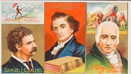 1888 W. Duke, Sons & Co. Great Americans (N112) #NNO Samuel L. Clemens / Noah Webster / Benjamin West Front