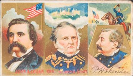 1888 W. Duke, Sons & Co. Great Americans (N112) #NNO John A. Logan / Winfield Scott / Phillip Sheridan Front