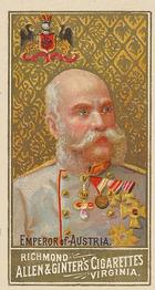 1889 Allen & Ginter World's Sovereigns (N34) #NNO Emperor Of Austria Front