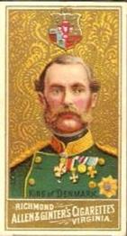 1889 Allen & Ginter World's Sovereigns (N34) #NNO King Of Denmark Front