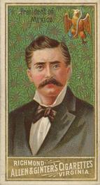 1889 Allen & Ginter World's Sovereigns (N34) #NNO President Of Mexico Front