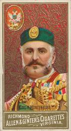 1889 Allen & Ginter World's Sovereigns (N34) #NNO King Of Montenegro Front
