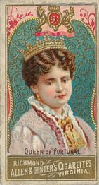 1889 Allen & Ginter World's Sovereigns (N34) #NNO Queen Of Portugal Front