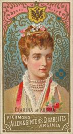 1889 Allen & Ginter World's Sovereigns (N34) #NNO Czarina Of Russia Front