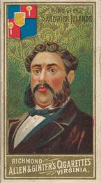 1889 Allen & Ginter World's Sovereigns (N34) #NNO King Of The Sandwich Islands Front