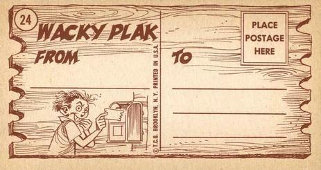 1959 Topps Wacky Plaks #24 Looking for Someone With A Little Authority? Back