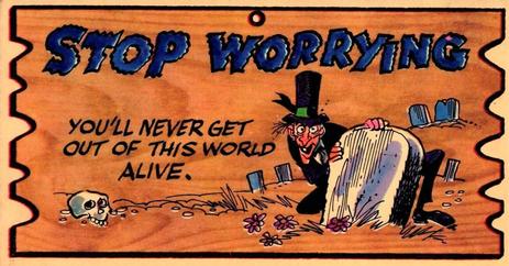 1959 Topps Wacky Plaks #86 Stop Worrying Front