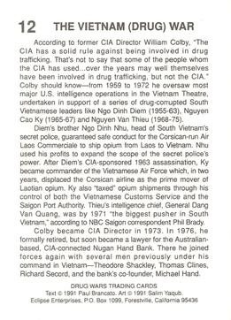 1991 Eclipse Drug Wars #12 The Vietnam (Drug) War Back