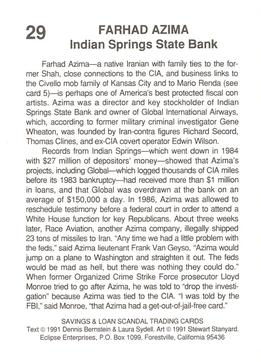 1991 Eclipse Savings & Loan Scandal #29 Farhad Azima Back