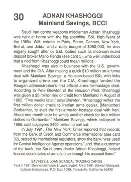 1991 Eclipse Savings & Loan Scandal #30 Adnan Khashoggi Back