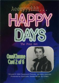 1998 DuoCards Happy Days Collection - The FonzSet Omnichrome #2 of 6 Aeeeyyyhhh... Back
