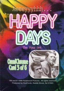 1998 DuoCards Happy Days Collection - The FonzSet Omnichrome #3 of 6 Aeeeyyyhhh... Back