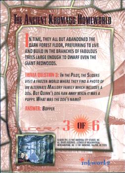 1997 Inkworks Sliders - Foilworks #3 of 6 The Ancient Kromagg Homeworld Back