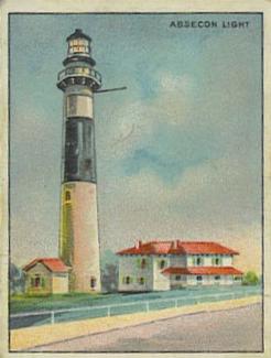 1911 American Tobacco Company Lighthouse Series (T77) #NNO Absecon Light Front