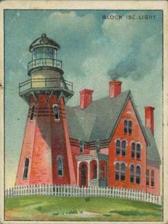 1911 American Tobacco Company Lighthouse Series (T77) #NNO Block Island Light Front