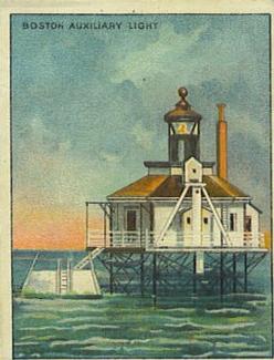 1911 American Tobacco Company Lighthouse Series (T77) #NNO Boston Auxiliary Light Front