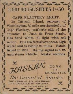 1911 American Tobacco Company Lighthouse Series (T77) #NNO Cape Flattery Light Back