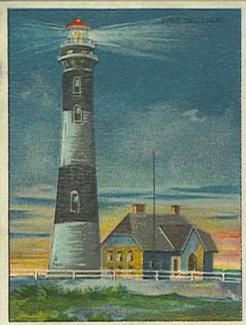 1911 American Tobacco Company Lighthouse Series (T77) #NNO Fire Island Light Front