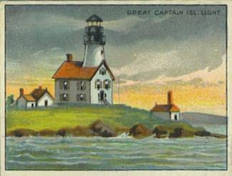 1911 American Tobacco Company Lighthouse Series (T77) #NNO Great Captain Island Light Front