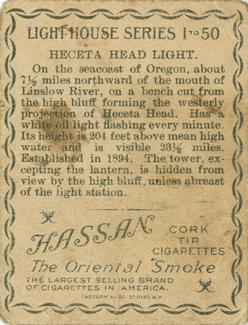 1911 American Tobacco Company Lighthouse Series (T77) #NNO Heceta Head Light Back