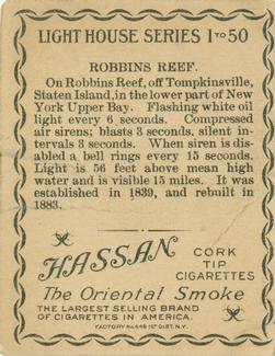 1911 American Tobacco Company Lighthouse Series (T77) #NNO Robbins Reef Light Back