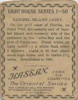 1911 American Tobacco Company Lighthouse Series (T77) #NNO Sanibel Island Light Back