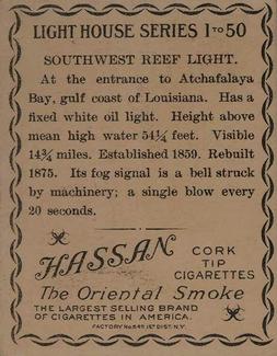 1911 American Tobacco Company Lighthouse Series (T77) #NNO Southwest Reef Light Back