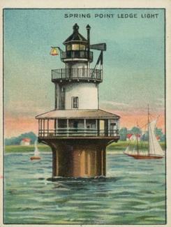 1911 American Tobacco Company Lighthouse Series (T77) #NNO Spring Point Ledge Light Front