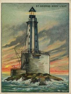 1911 American Tobacco Company Lighthouse Series (T77) #NNO St. George Reef Light Front