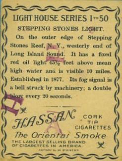 1911 American Tobacco Company Lighthouse Series (T77) #NNO Stepping Stones Light Back