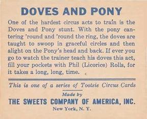 1933 Tootsie Circus (R152) #NNO Doves and Pony Back