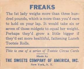 1933 Tootsie Circus (R152) #NNO Freaks Back